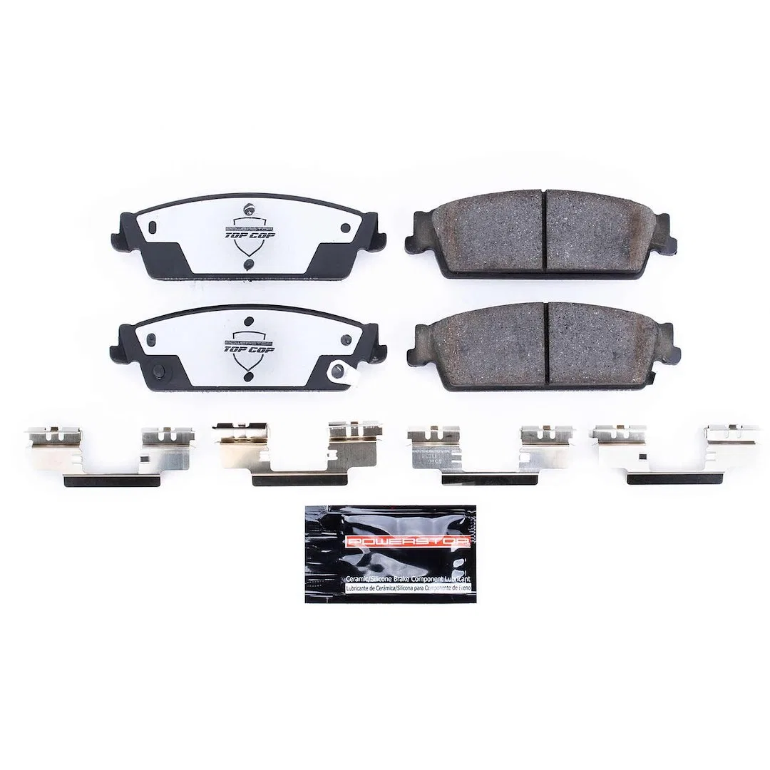 Z37-1194 – POWERSTOP Brake Pad, FMSI Number D1194 Carbon-Fiber Ceramic Set Of 4 With Premium Stainless Steel Shims An...